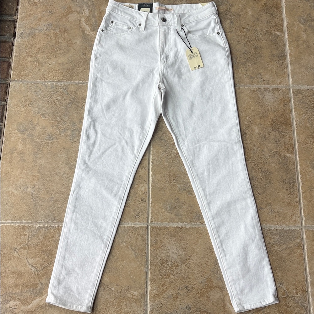 Levi's 721 high rise skinny white jeans pants size 30 x 30 $90 new - Picture 6 of 14